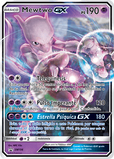 Mewtwo-GX (SM196) card.