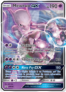 Mewtwo-GX (SM196) card.