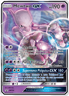 Mewtwo-GX (SM196) card.