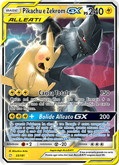 Pikachu & Zekrom GX card.